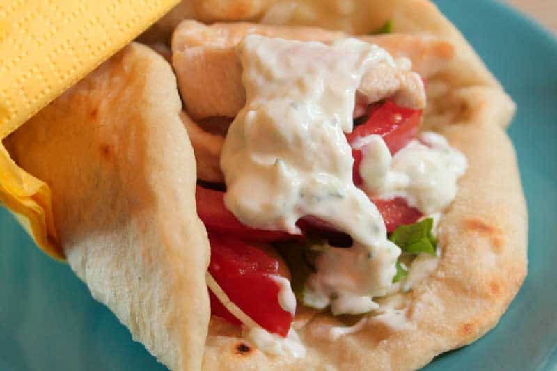 Ricetta per una Pita Gyros alternativa 01 Pita Gyros con salsa tzatziki