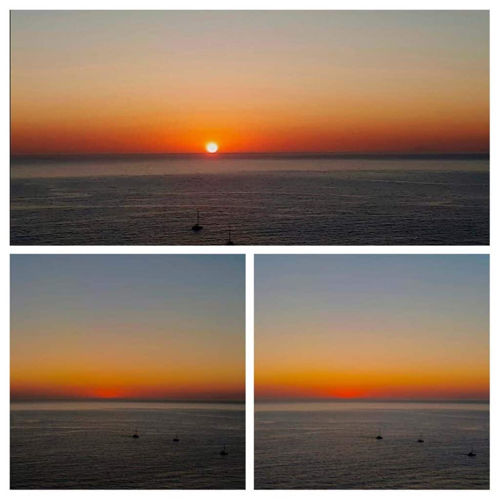 Tramonto a Santorini 11 Foto tramonto in barca a Santorini