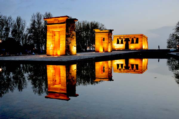 Tempio di Debod al tramonto