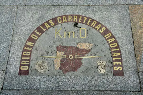 Targa del Km0 a Madrid
