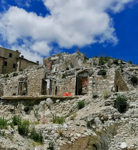 Ruderi rimasti di Castelluccio di Norcia