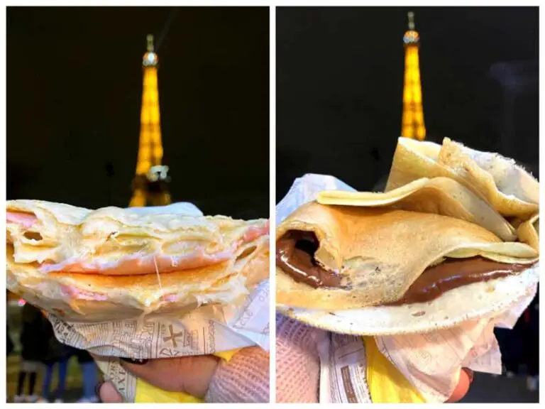 Cosa mangiare a Parigi: crepe alla nutella e al jambon e fromage.