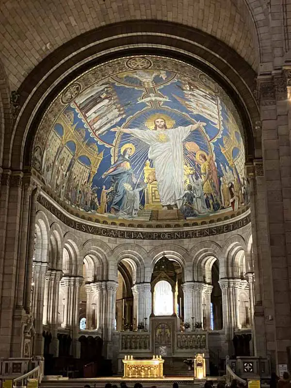 Mosaico sulla Cupola della basilica del sacro cuore a Parigi